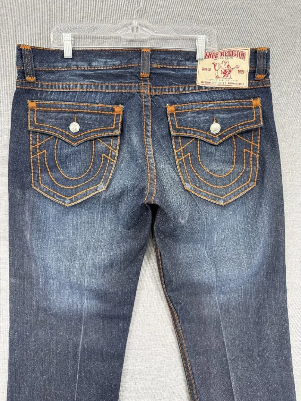 True Religion Joey Super T Jeans Mens 40x30 Blue Denim Straight Leg Pants USA